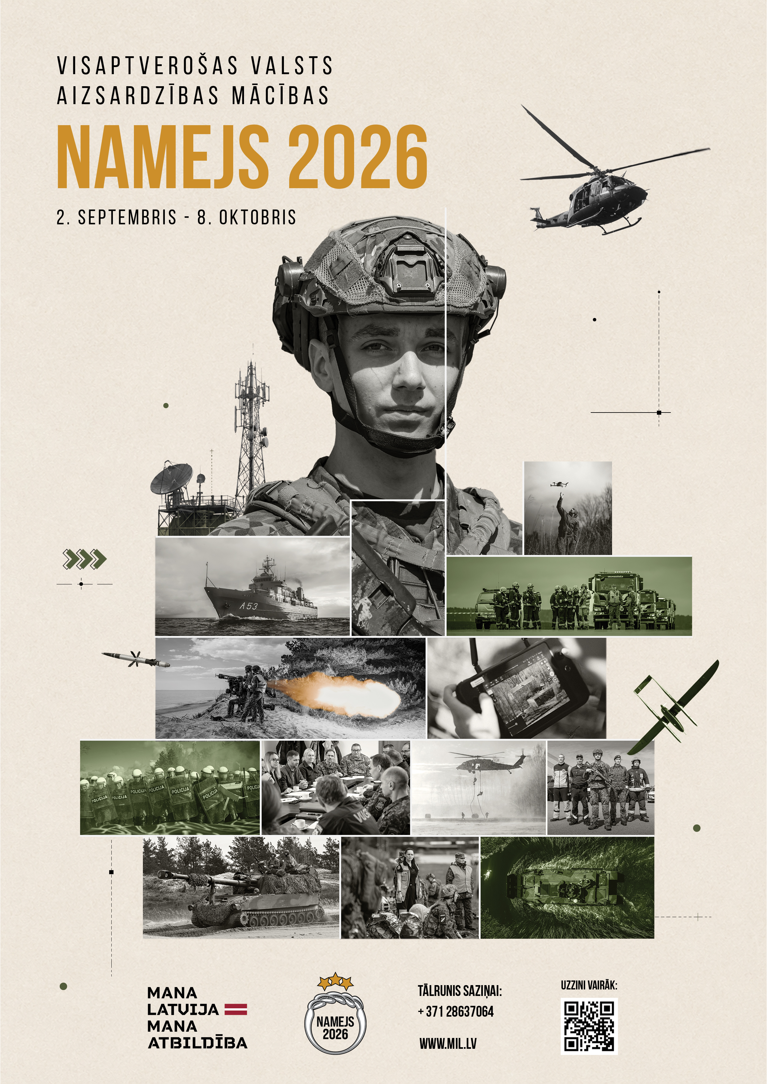 Visaptverošas valsts aizsardzības mācības Namejs 2026
