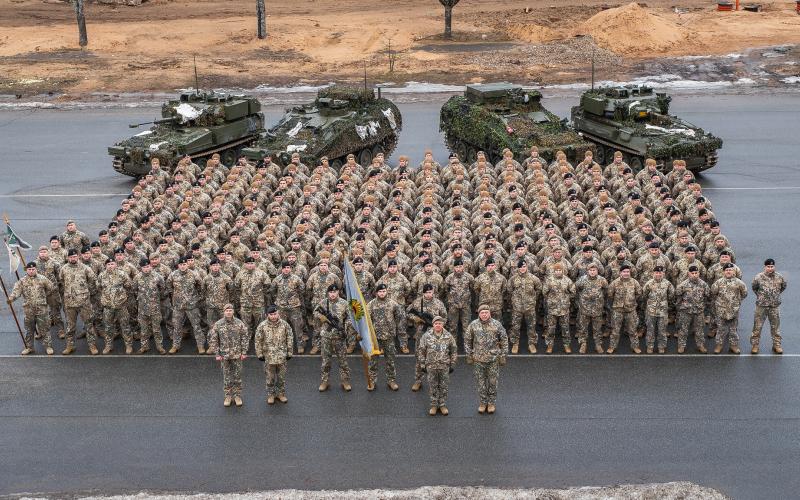 Sauszemes spēku Mehanizētās kājnieku brigādes 2. mehanizētā kājnieku bataljona komandiera maiņas ceremonija